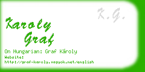 karoly graf business card